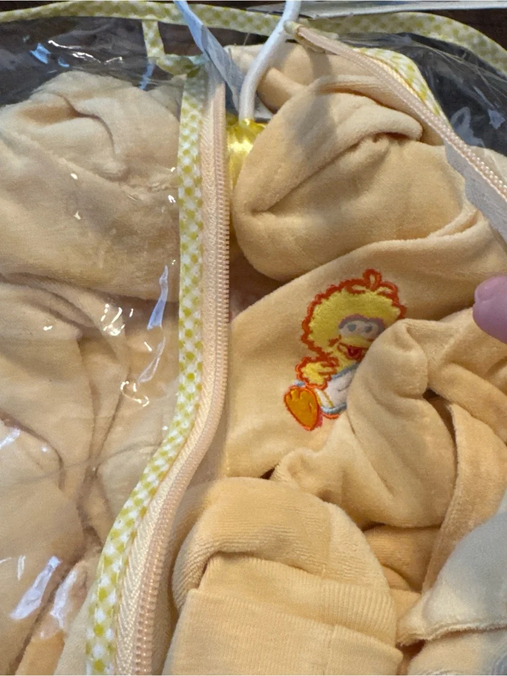 Big Bird Sesame Street Baby’s First Bath Set, Bath Robe & Slippers, Made in 2006